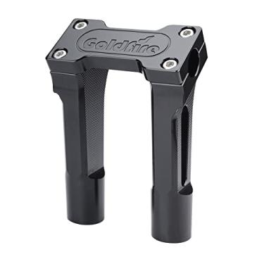 Imagem de Elevadores de guidão de motocicleta para guidão H-D de 2,5 cm, elevadores de alumínio com braçadeira superior de uma peça, compatível com Hayley Sportster, Dyna, Softail (15 cm)