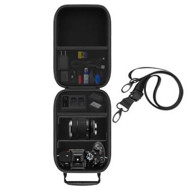 Imagem de HESPLUS Estojo rígido para transporte de viagem compatível com câmera e cabo sem espelho de quadro completo Sony Alpha 7 II III IV/7R V/Sony a7 ILCE7M3, carregador, bateria, cartão SD e outros