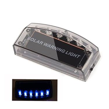 Imagem de Lancoon Luz de advertência solar antirroubo, 6 luzes LED vermelha azul piscando alarme simulado sistema de segurança interior com porta de carregamento USB universal para a maioria dos carros e