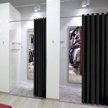 Imagem de Cortina Preta Provador de Roupas 1,50x2,00 Privacidade Total