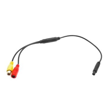 Imagem de AsrMyjcx Cabo adaptador para câmera de ré, conector de áudio, cabo compacto e flexível, cabeça macho de 4 pinos para de vídeo fêmea CVBS RCA