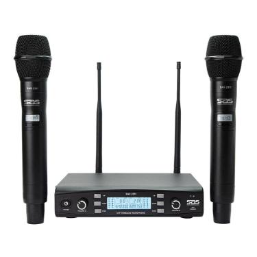 Imagem de Microfone Sem Fio Santo Angelo Sas2311 Duplo Com 200 Canais