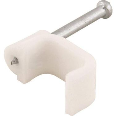 Imagem de Grampo Para Fios 6mm² Branco Chato Com 100 Peças Vonder