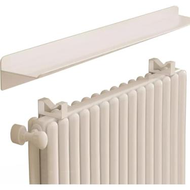 Imagem de Prateleira Do Radiador Tampas De Radiador De Metal Brancas, L 40 60 80 100 120 Cm Prateleiras Flutuantes Sobre O Radiador - Largura 15cm, Maximize O Espaço Rack De Armazenamento S, 40cmx15cm