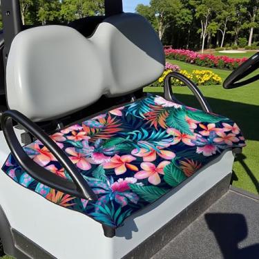 Imagem de Capas de assento de carrinho de golfe, cobertor de toalha de assento de carrinho de golfe com estampa floral rosa, 100% microfibra, macio e confortável, carro de clube universal e mais carrinhos de