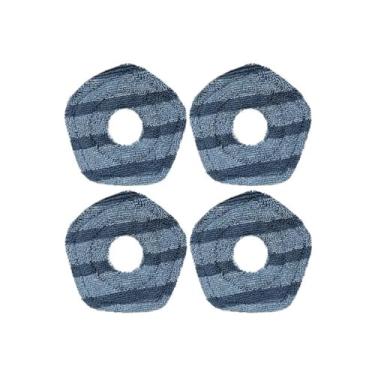Imagem de Compatible With Eufy X10 Pro Omni Robot Vacuum Cleaner Parts Main Side Brush Mop Cloth Hepa Filter Dust Bag Accessories Spare Parts(4 Mop Cloth)