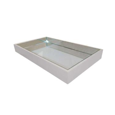Imagem de Bandeja Espelhada Laqueada Decorativa Off White