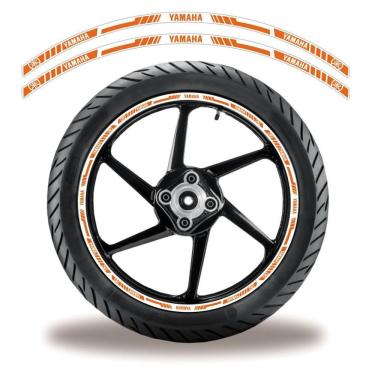 Imagem de Adesivo Refletivo Friso Roda Moto Yamaha Laranja Laranja
