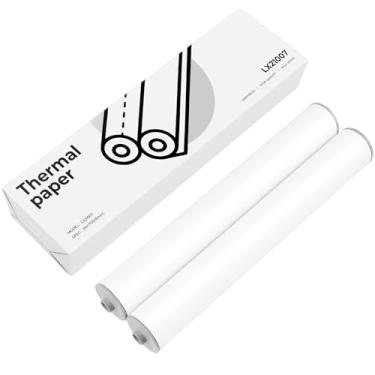 Imagem de Papel térmico A4 com 2 rolos, papel de impressora térmica de 20 cm de largura, papel térmico para impressora MT890, tamanho A4 (210 mm de largura/7 m de comprimento)