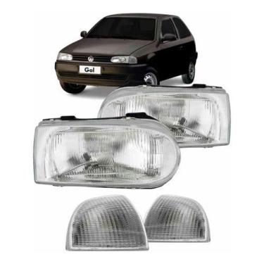 Imagem de Kit Farol Gol Bola G2 1995 A 1999 + Par Piscas Cristal - SP ACESSÓRIOS