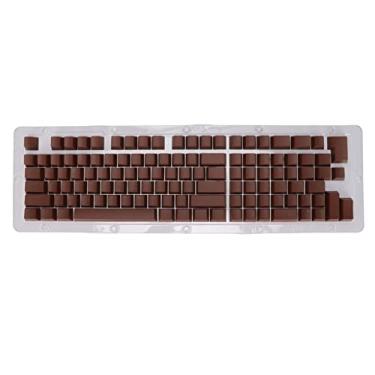 Imagem de Teclas de teclado Grcfumo, 114 teclas, teclas retroiluminadas, adequadas para a maioria dos teclados mecânicos (mini dark coffee)