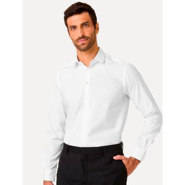 Imagem de Camisa Dudalina Masculina Comfort Tricoline Lisa Branca-Masculino