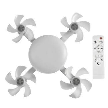 Imagem de Ventilador Luminaria Drone Lampada Teto E27 Controle Remoto 3 em 1 Quarto Sala Verao Calor
