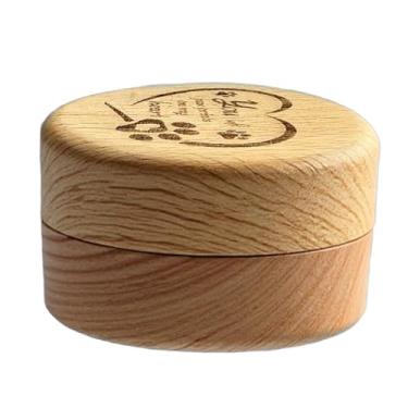 Imagem de Pssopp Urnas de Madeira para Cremação de Animais de Estimação, Padrão de Garras Gravadas, Design Requintado, Anti Deformação, Caixa de Lembrança Memorial Portátil para Lembrança de (Madeira Original)