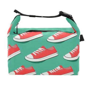 Imagem de STAYTOP Lancheira vermelha com fivela de alça, lancheira isolada para meninos e meninas, lancheira térmica para trabalho escolar