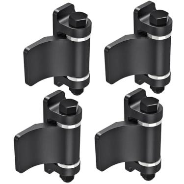 Imagem de Lifeswell Dobradiças resistentes de solda no portão, pacote com 4 dobradiças de aço com rolamento espaçador e revestimento de óxido, parafusos removíveis para portas giratórias de metal, calçadas e