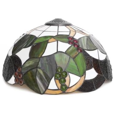 Imagem de Cúpula de Abajur Tiffany de Reposição, Cúpula de Vidro Colorido Estilo Uva de 40 cm, Capa de Luz com Design Antigo, Somente para Abajur de Mesa, Abajur de Chão, Luminária Pendente, Luminária
