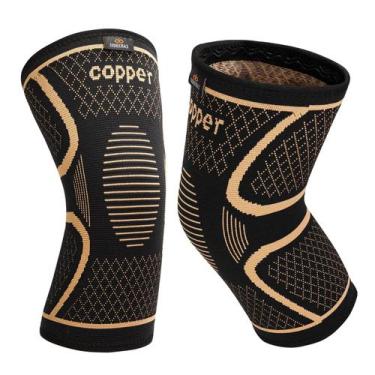 Imagem de Joelheira INDEEMAX Copper para mulheres e homens, tamanho plus size, p
