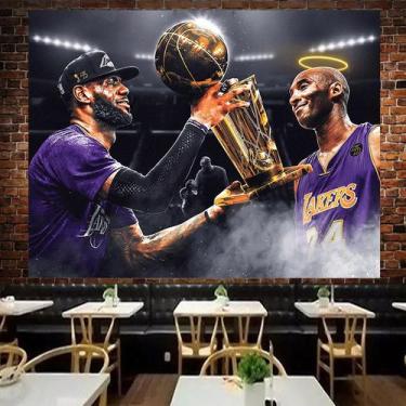 Imagem de Tapeçaria Kobe Bryant para pendurar na parede 100x70cm em microtecido 