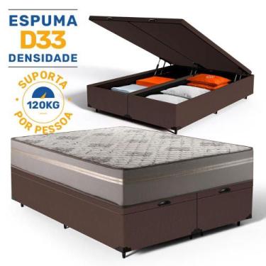 Imagem de Cama Box Baú King com Colchão de Espuma D33 Millenium One Face 193 cm 