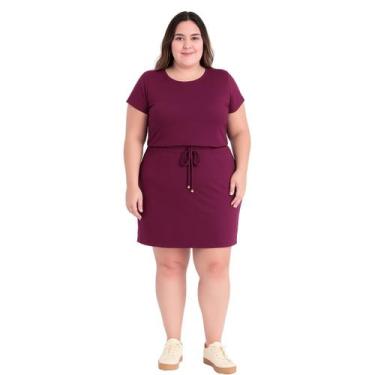 Imagem de Vestido Plus Size Feminino Manga Curta Elegante Casual Festa - Sara Co