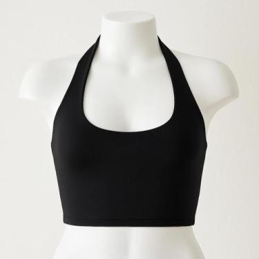 Imagem de Top Cropped Feminino Frente Única Costa Nua Novo - Use WM, Preto, P