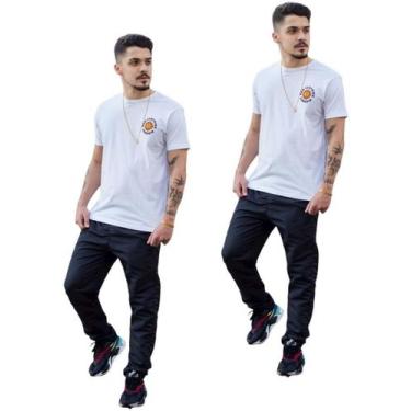 Imagem de Kit 2 Calças Jogger Skinny Com Punho 2 Bolsos Tactel Ref 416 - FR, Pre