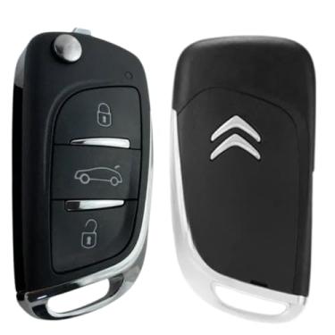 Imagem de Chave Canivete Completa C/Lâmina Controle Alarme 3 Comandos Linha Citr0en C3 C4 Aircross Cactus Basalt Jumper Peugeot 208 3008 4008 5008 Expert Boxer