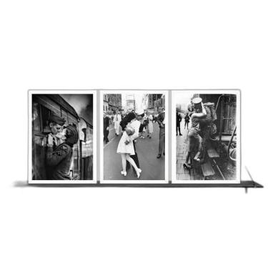 Imagem de Kit 3 Quadros Amor Em Tempos De Guerra 33X24 Madeira Branca