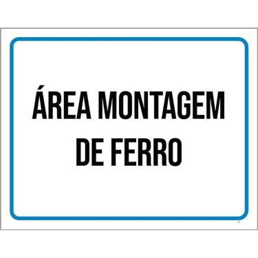 Imagem de Kit 3 Placas Ambiente - Área Montagem De Ferro