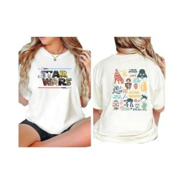 Imagem de Camiseta Casual De Manga Curta Star Wars Darth Vader Chewbacca Princes