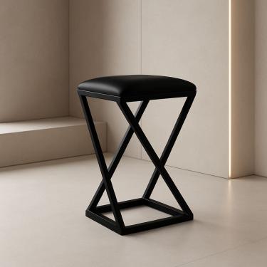 Imagem de Banqueta Banco Banquinho Baixa 50 cm Cozinha Balcão Bar Corino