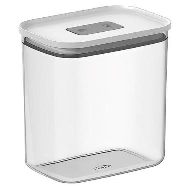 Imagem de Pote Hermético Cozinha 1,5L Ou Retangular Empilhavel Branco