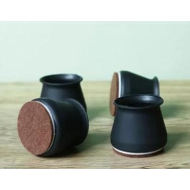 Imagem de 8 Pcs Pé Cadeira Apoios Pezinho De Silicone Feltro 20 A 28Mm - Geoprot