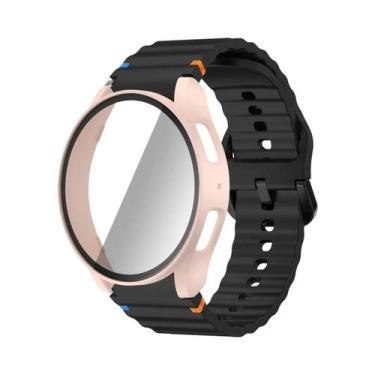 Imagem de Pulseira De Silicone Para Relógio Samsung 40mm 44mm Com Protetor De Te