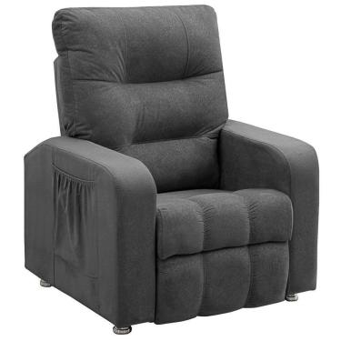 Imagem de Poltrona Do Papai Reclinável Turim Amassado Cinza