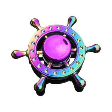 Imagem de Fidget Spinner De Metal Arco-Íris EDC, Brinquedo Antiestresse Para Adu