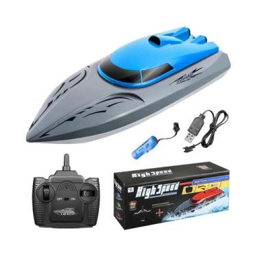Imagem de Barco RC De Controle Remoto Com Motor Duplo 20Km/h Para Piscinas E Lag