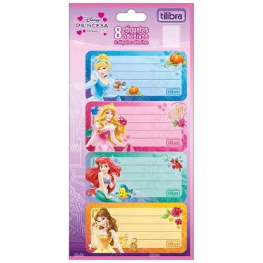 Imagem de Etiqueta escolar adesiva princesas 8 unidades - tilibra