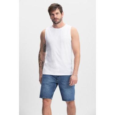 Imagem de Regata masculina em meia malha Essendi - P, P, Branco
