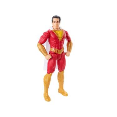 Imagem de Brinquedo Boneco Articulado Herói Shazam Com Capa - Com Pontos De Arti