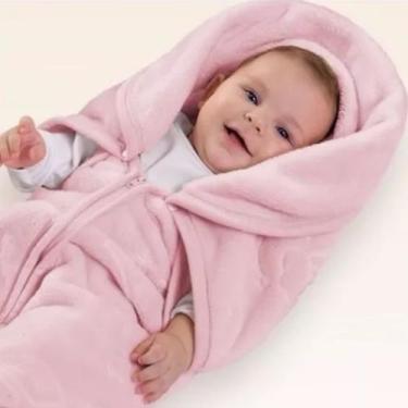 Imagem de Cobertor Baby Sac Jolitex Saco de Dormir 2 em 1 Rosa/Azul, Rosa