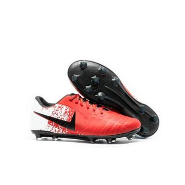 Imagem de Chuteira Masculina Campo Power Strike, Vermelho, Preto, 40