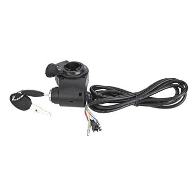 Imagem de Acelerador de polegar E-Bike, acelerador de acelerador de acelerador de bicicleta elétrico apertos de alça display LCD interruptor de tensão da bateria digital para veículos elétricos