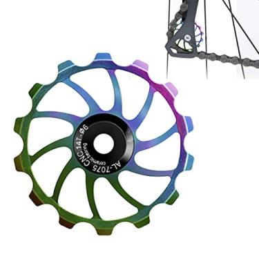 Imagem de Polia do Desviador Traseiro | Roda da polia do desviador traseiro - cerâmica bicicleta bicicleta roda jóquei liga alumínio desviador traseiro rolo guia, acessórios A/r