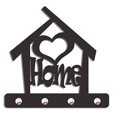 Imagem de Porta Chave Parede Decorativo Gancho Suporte Home Casinha