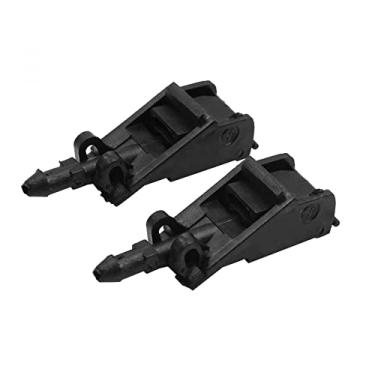Imagem de X AUTOHAUX 2 peças de bicos de para-brisa frontal de plástico preto 6E0955985 para Volkswagen Golf