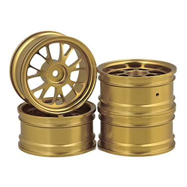 Imagem de Mxfans 4PCS RC Golden Al. Upgrade 50008Y Y-Shape Wheel Rim RC1:10 On-Road Car & Drift Car