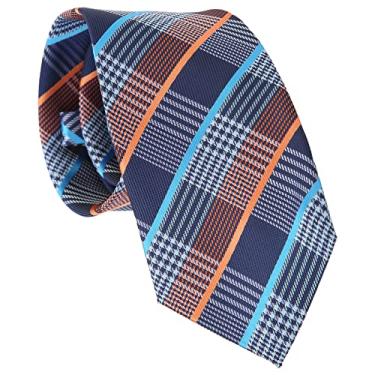 Imagem de Gravata, gravata masculina de seda de poliéster estilo clássico 57,5 ​​polegadas de comprimento para reunião de festa de escritório