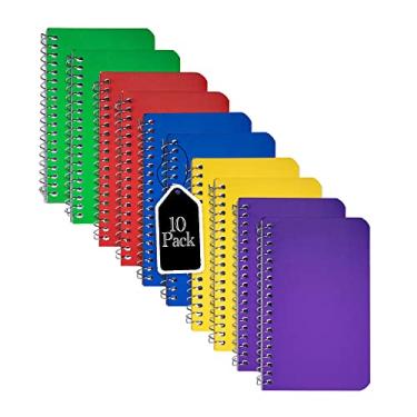 Imagem de Memo Books, Wirebound Spiral Memo Pads 3x5” Inch, Lined College Ruled Paper, Pocket Notebook, Memo Pads for Home Office Accessories, Mini Note Pads - 3x5 Inch - Assorted Colors, 50 Sheets - 10 Pack